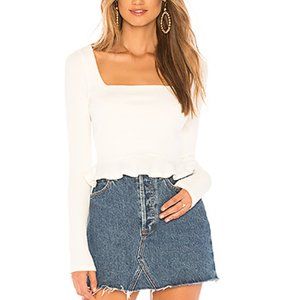 Superdown Priscilla Ribbed Top size XS